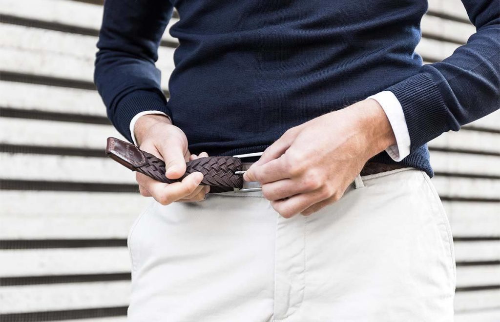Highbuckle riem zonder gaatjes met modern sluitmechanisme voor perfecte pasvorm